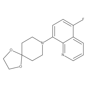 8-(5-Fluoro-8-quinolinyl)-1,4-dioxa-8-azaspiro[4.5]decane结构式