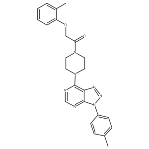 2-(2-methylphenoxy)-1-{4-[3-(4-methylphenyl)-3H-[1,2,3]triazolo[4,5-d]pyrimidin-7-yl]piperazin-1-yl}ethan-1-one Structure