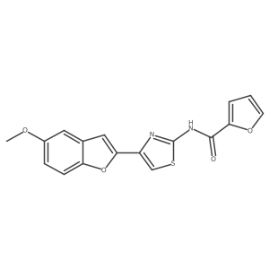 N-(4-(5-methoxybenzofuran-2-yl)thiazol-2-yl)furan-2-carboxamide结构式