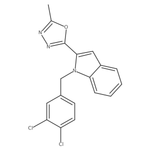 1-[(3,4-dichlorophenyl)methyl]-2-(5-methyl-1,3,4-oxadiazol-2-yl)-1H-indole Structure