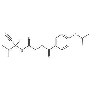[(1-Cyano-1,2-dimethylpropyl)carbamoyl]methyl 4-(propan-2-yloxy)benzoate结构式