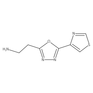 5-(4-Thiazolyl)-1,3,4-oxadiazole-2-ethanamine结构式