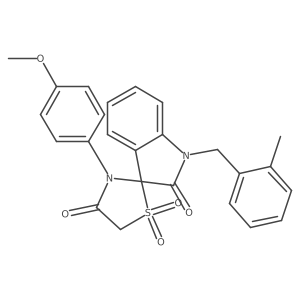 3'-(4-Methoxyphenyl)-1-(2-methylbenzyl)spiro[indoline-3,2'-thiazolidine]-2,4'-dione 1',1'-dioxide Structure