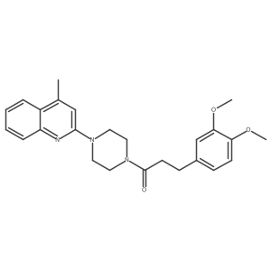 2-{4-[3-(3,4-Dimethoxyphenyl)propanoyl]piperazin-1-yl}-4-methylquinoline Structure