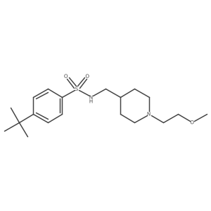4-(tert-butyl)-N-((1-(2-methoxyethyl)piperidin-4-yl)methyl)benzenesulfonamide Structure
