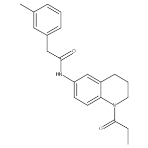 2-(3-methylphenyl)-N-(1-propanoyl-1,2,3,4-tetrahydroquinolin-6-yl)acetamide结构式