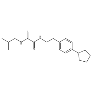 N-(2-methylpropyl)-N'-{2-[4-(pyrrolidin-1-yl)phenyl]ethyl}ethanediamide Structure
