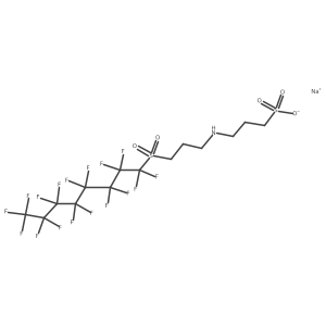 Sodium 3-[[(perfluorooctyl)sulfonyl]propylamino]propanesulfonate Structure