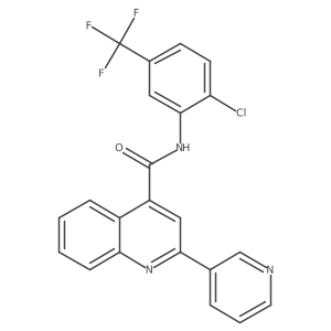N-[2-chloro-5-(trifluoromethyl)phenyl]-2-(pyridin-3-yl)quinoline-4-carboxamide结构式