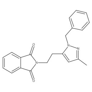 2-[2-(2-benzyl-5-methyl-2H-pyrazol-3-yl)-ethyl]-isoindole-1,3-dione Structure