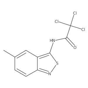 2,2,2-Trichloro-N-(5-methyl-2,1-benzisothiazol-3-yl)acetamide Structure