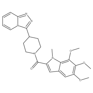 [4-([1,2,4]triazolo[4,3-a]pyridin-3-yl)piperidin-1-yl](5,6,7-trimethoxy-1-methyl-1H-indol-2-yl)methanone Structure
