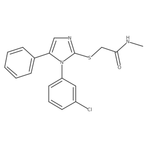 2-{[1-(3-chlorophenyl)-5-phenyl-1H-imidazol-2-yl]sulfanyl}-N-methylacetamide Structure