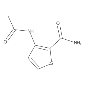 3-Acetamidothiophene-2-carboxamide结构式