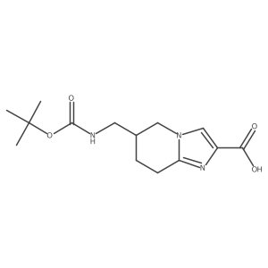 6-(((Tert-butoxycarbonyl)amino)methyl)-5,6,7,8-tetrahydroimidazo[1,2-a]pyridine-2-carboxylic acid Structure