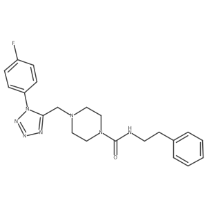 4-((1-(4-fluorophenyl)-1H-tetrazol-5-yl)methyl)-N-phenethylpiperazine-1-carboxamide Structure