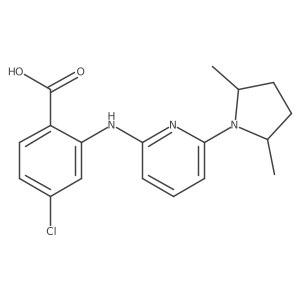 4-Chloro-2-[[6-(2,5-dimethyl-1-pyrrolidinyl)-2-pyridinyl]amino]benzoic acid Structure