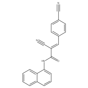 2-cyano-3-(4-cyanophenyl)-N-(naphthalen-1-yl)prop-2-enamide Structure