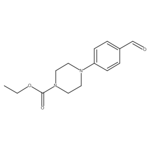 Ethyl 4-(4-formylphenyl)piperazine-1-carboxylate Structure