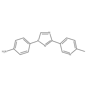 4-[3-(6-Methylpyridin-3-yl)-1h-1,2,4-triazol-1-yl]aniline结构式