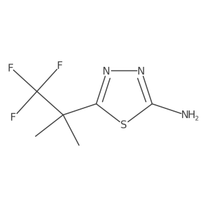 5-(2,2,2-Trifluoro-1,1-dimethylethyl)-1,3,4-thiadiazol-2-amine结构式