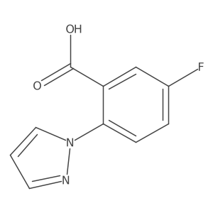 5-Fluoro-2-(1H-pyrazol-1-YL)benzoic acid结构式