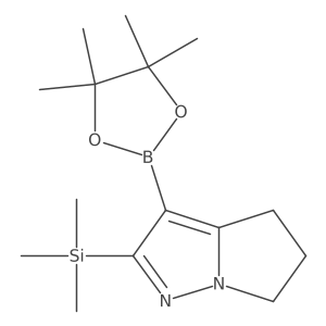 5,6-dihydro-3-(4,4,5,5-tetramethyl-1,3,2-dioxaborolan-2-yl)-2-(trimethylsilyl)-4H-Pyrrolo[1,2-b]pyrazole Structure