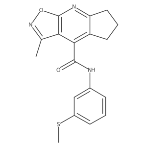 3-methyl-N-[3-(methylsulfanyl)phenyl]-6,7-dihydro-5H-cyclopenta[b][1,2]oxazolo[4,5-e]pyridine-4-carboxamide Structure