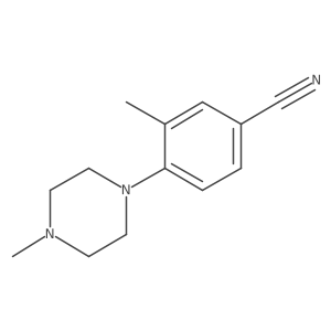 3-Methyl-4-(4-methylpiperazin-1-yl)benzonitrile结构式