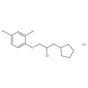 1-(2,4-Dibromophenoxy)-3-(pyrrolidin-1-yl)propan-2-ol hydrochloride Structure