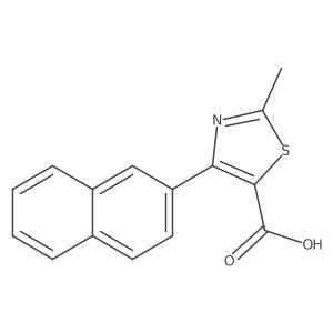 2-Methyl-4-(2-naphthalenyl)-5-thiazolecarboxylic acid Structure