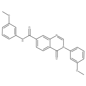 N,3-bis(3-methoxyphenyl)-4-oxo-3,4-dihydroquinazoline-7-carboxamide Structure