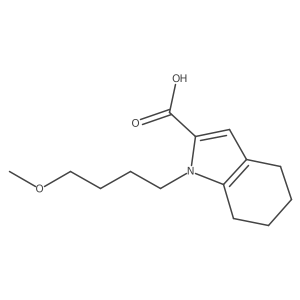 4,5,6,7-Tetrahydro-1-(4-methoxybutyl)-1H-indole-2-carboxylic acid结构式