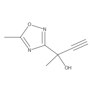 2-(5-Methyl-1,2,4-oxadiazol-3-yl)but-3-yn-2-ol结构式