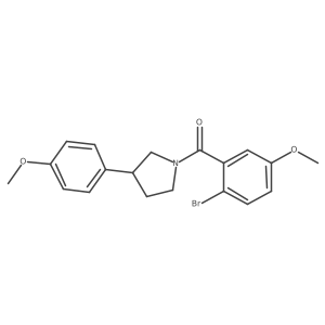 (2-Bromo-5-methoxyphenyl)(3-(4-methoxyphenyl)pyrrolidin-1-yl)methanone Structure