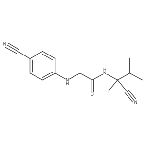 N-(1-cyano-1,2-dimethylpropyl)-2-[(4-cyanophenyl)amino]acetamide结构式