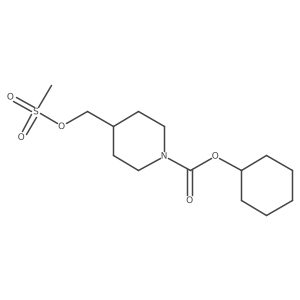 Cyclohexyl 4-(methylsulfonyloxymethyl)piperidine-1-carboxylate Structure
