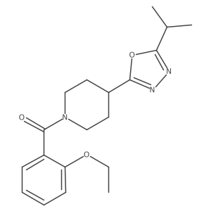 (2-Ethoxyphenyl)(4-(5-isopropyl-1,3,4-oxadiazol-2-yl)piperidin-1-yl)methanone Structure