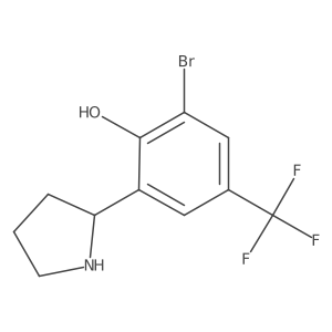 (S)-2-Bromo-6-(pyrrolidin-2-yl)-4-(trifluoromethyl)phenol Structure