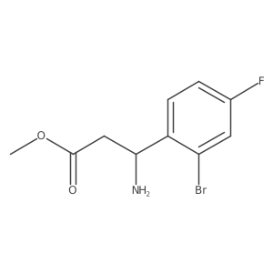 Methyl (R)-3-amino-3-(2-bromo-4-fluorophenyl)propanoate结构式