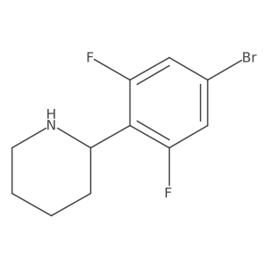 (S)-2-(4-Bromo-2,6-difluorophenyl)piperidine Structure