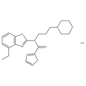 N-(4-ethylbenzo[d]thiazol-2-yl)-N-(3-morpholinopropyl)thiophene-2-carboxamide hydrochloride Structure