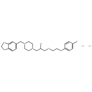 1-(4-(Benzo[d][1,3]dioxol-5-ylmethyl)piperazin-1-yl)-3-(2-(4-chlorophenoxy)ethoxy)propan-2-ol dihydrochloride Structure