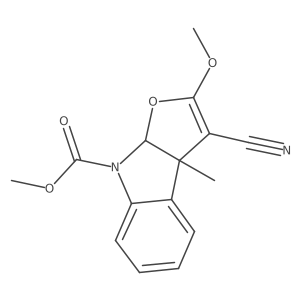 Methyl 3-cyano-3a,8a-dihydro-2-methoxy-3a-methyl-8H-furo[2,3-b]indole-8-carboxylate Structure