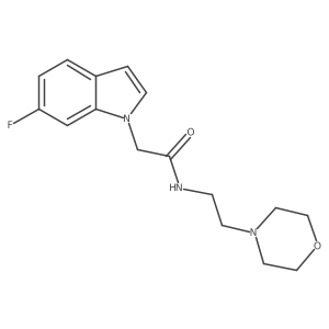 2-(6-fluoro-1H-indol-1-yl)-N-[2-(morpholin-4-yl)ethyl]acetamide结构式