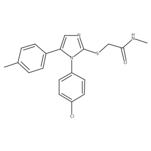 2-((1-(4-chlorophenyl)-5-(p-tolyl)-1H-imidazol-2-yl)thio)-N-methylacetamide Structure