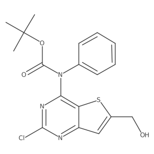 Tert-butyl 2-chloro-6-(hydroxymethyl)thieno[3,2-d]pyrimidin-4-yl(phenyl)carbamate Structure