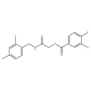 2-((2,4-Difluorobenzyl)amino)-2-oxoethyl 3-chloro-4-fluorobenzoate Structure