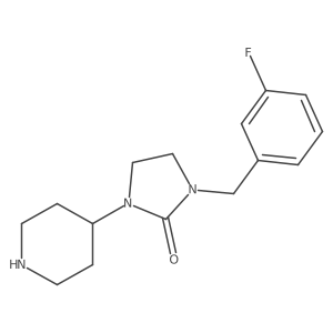1-(3-Fluorobenzyl)-3-piperidin-4-ylimidazolidin-2-one Structure