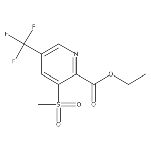 Ethyl 3-methylsulfonyl-5-(trifluoromethyl)pyridine-2-carboxylate结构式